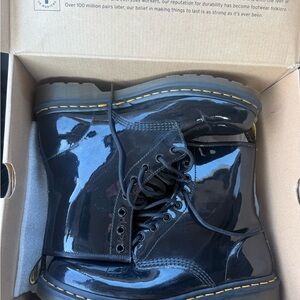 Dr. Martens Black Combat Boots Size 10 (comes with care kit)